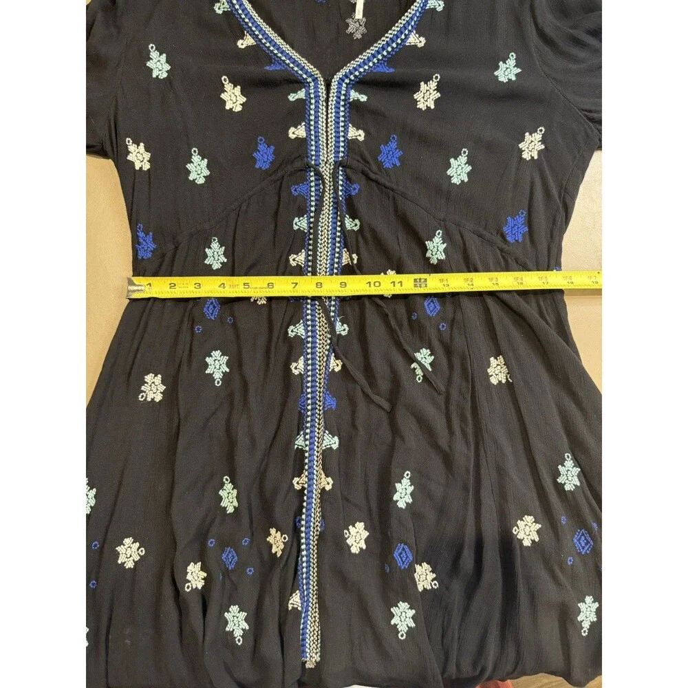 Women’s Free People Stargazer Embroidered Tunic Dress - Celestial Boho Large